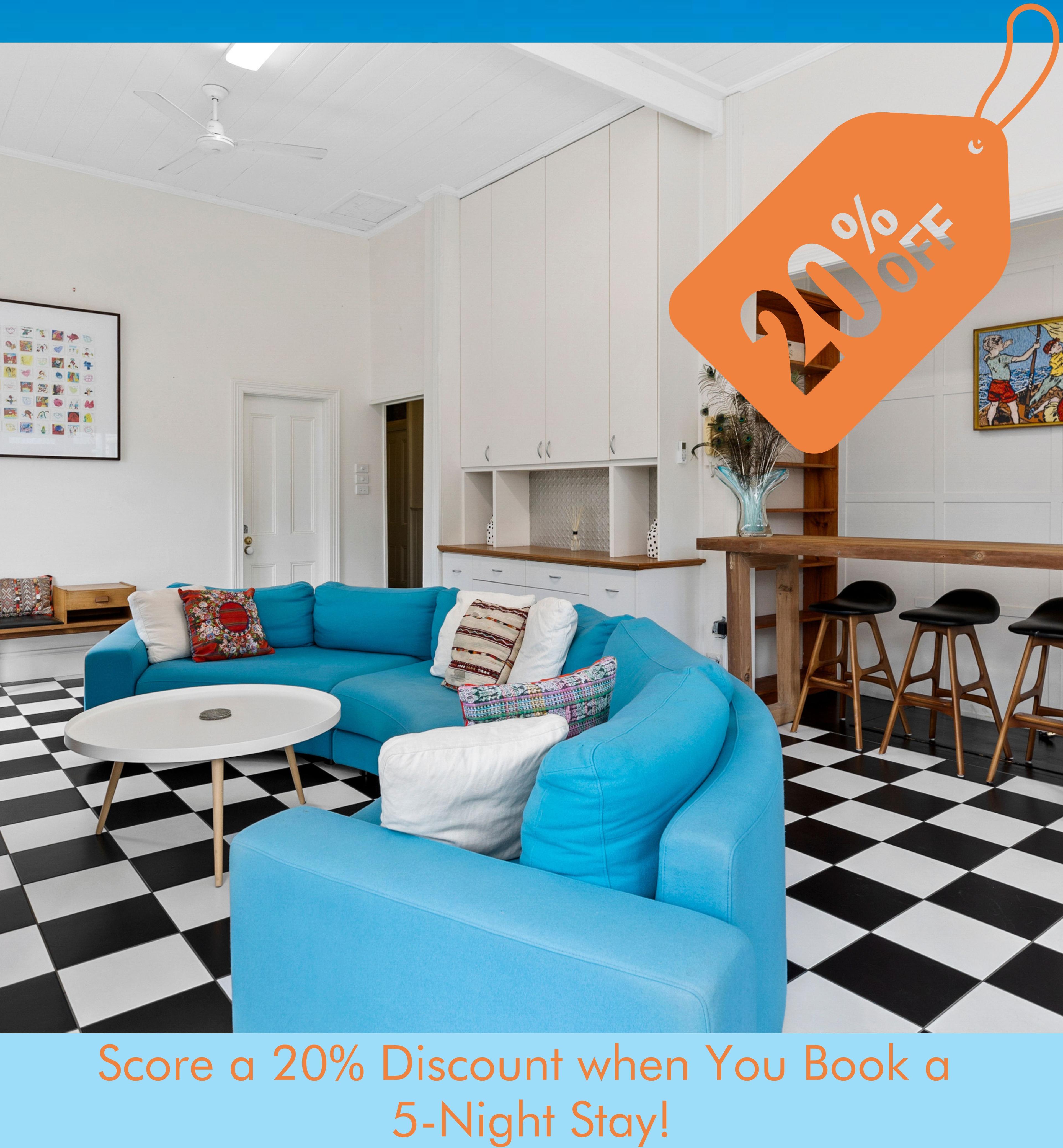 Scoop up a sweet 20% discount on a 5-night stay!